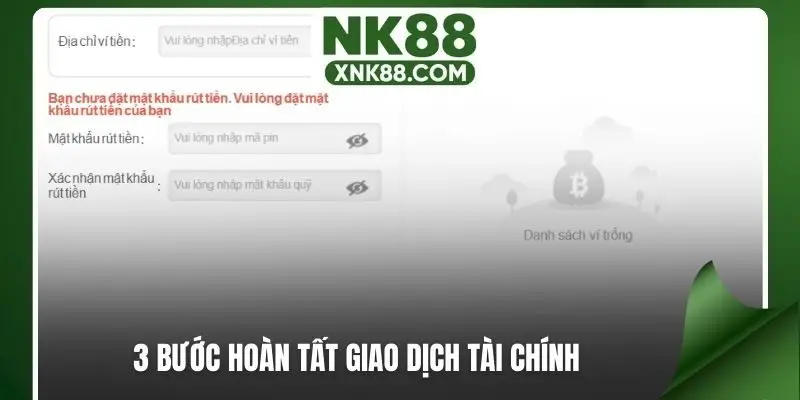 3 bước hoàn tất giao dịch tài chính