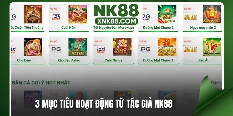 3 mục tiêu hoạt động từ tác giả NK88