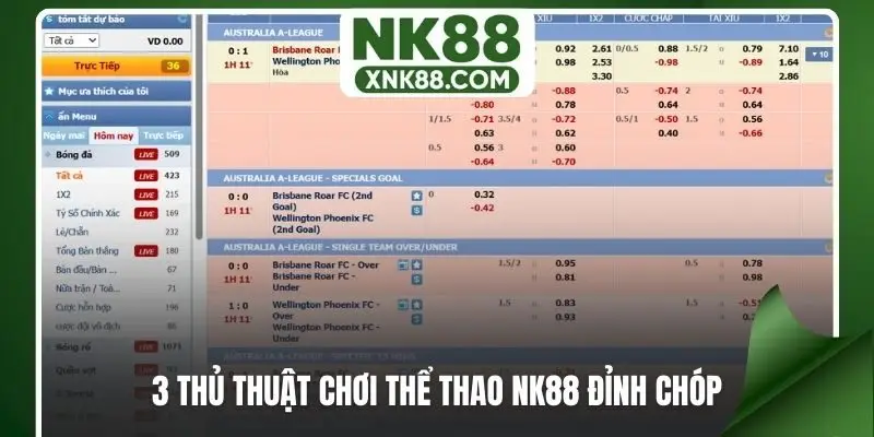 3 thủ thuật chơi thể thao NK88 đỉnh chóp