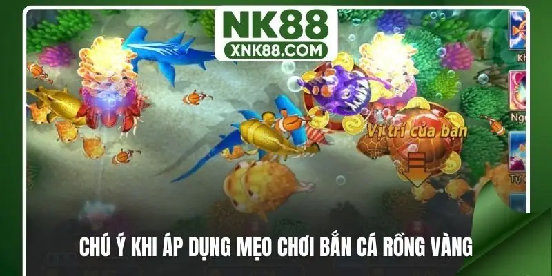 Chú ý khi áp dụng mẹo chơi bắn cá rồng vàng